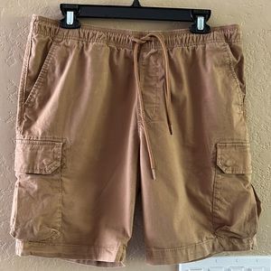 Good fellow Men’s cargo shorts tie waist w elastic 7.5 inseam size Medium